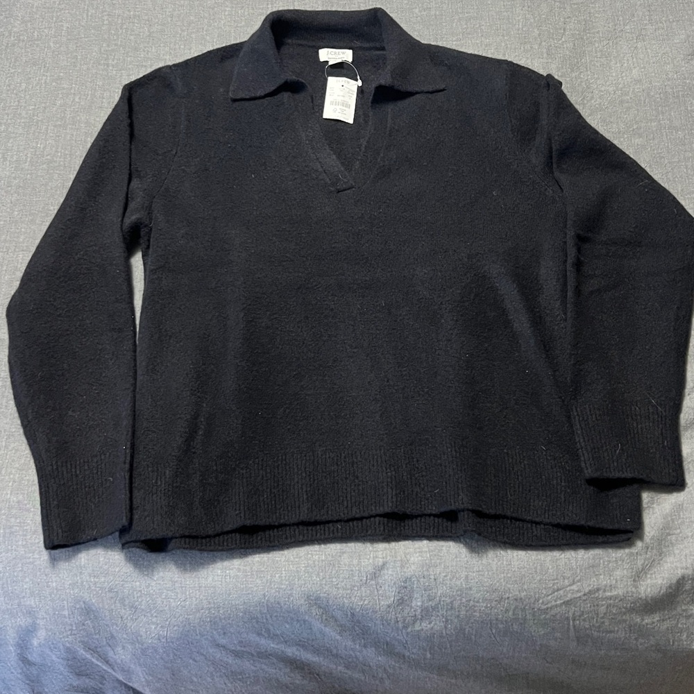 J. Crew Classic Black V-Neck Sweater